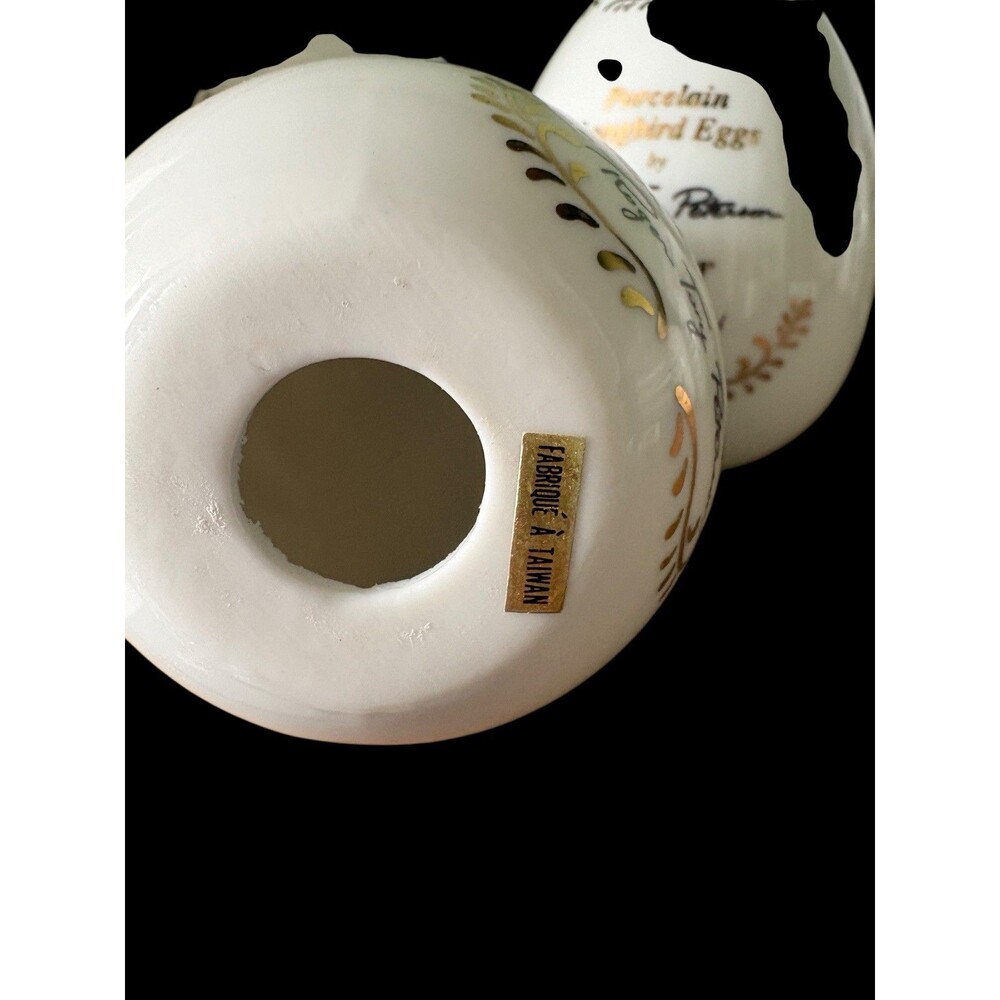 Danbury Mint Roger Tory Peterson Porcelain Songbird Egg Scarlet Tanager 1995 - Picture 6 of 6